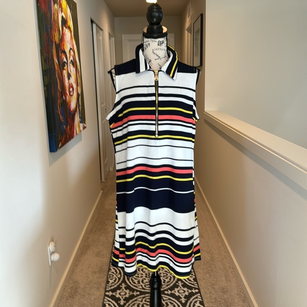 Haani sleeveless golf tennis dress striped